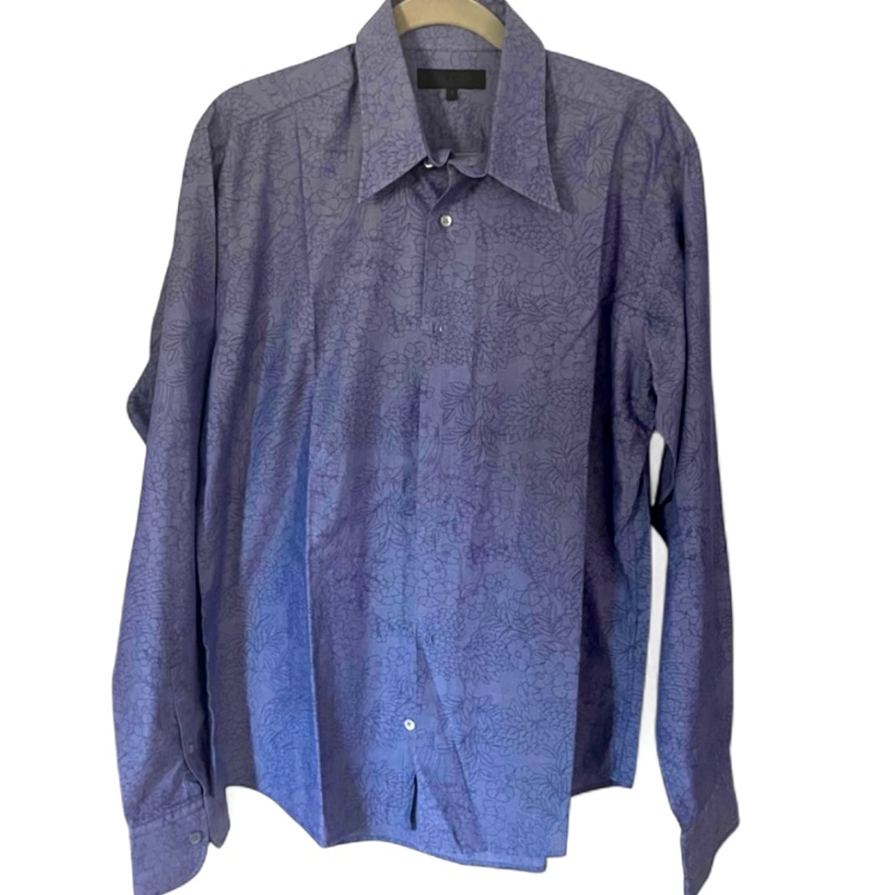 Ted Baker Sz 5 Floral Shirt Purple Sz XL